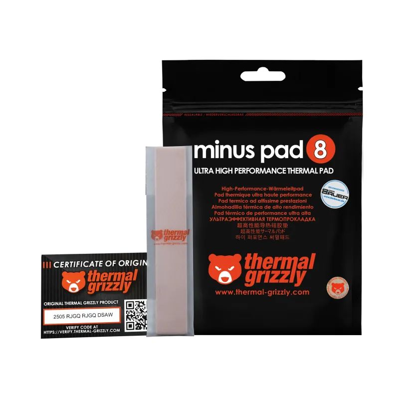 Matériels informatique Pad Thermique Thermal Grizzly Minus Pad 8 120x20x1.5 mm Rose infinytech Réunion 02