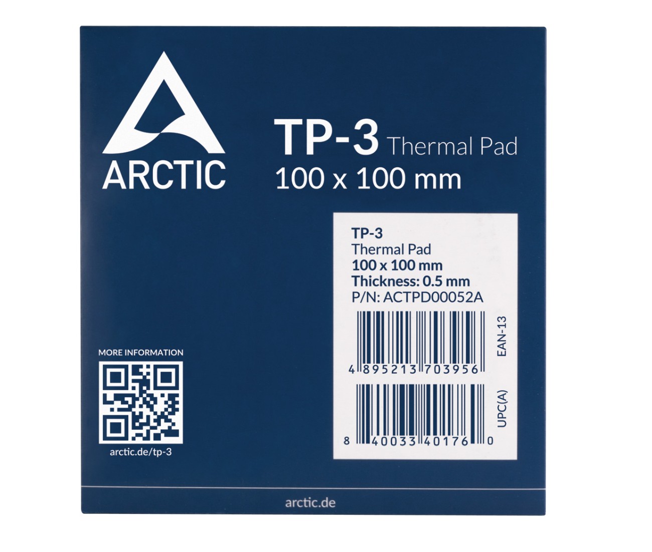 Matériels informatique Pad Thermique Arctic TP-3 100x100x0.5mm Bleu infinytech Réunion 03