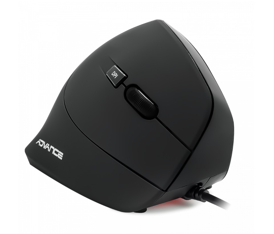 Matériels informatique souris ergonomique verticale ADVANCE Vertical Plus Filaire Noire infinytech Réunion 01