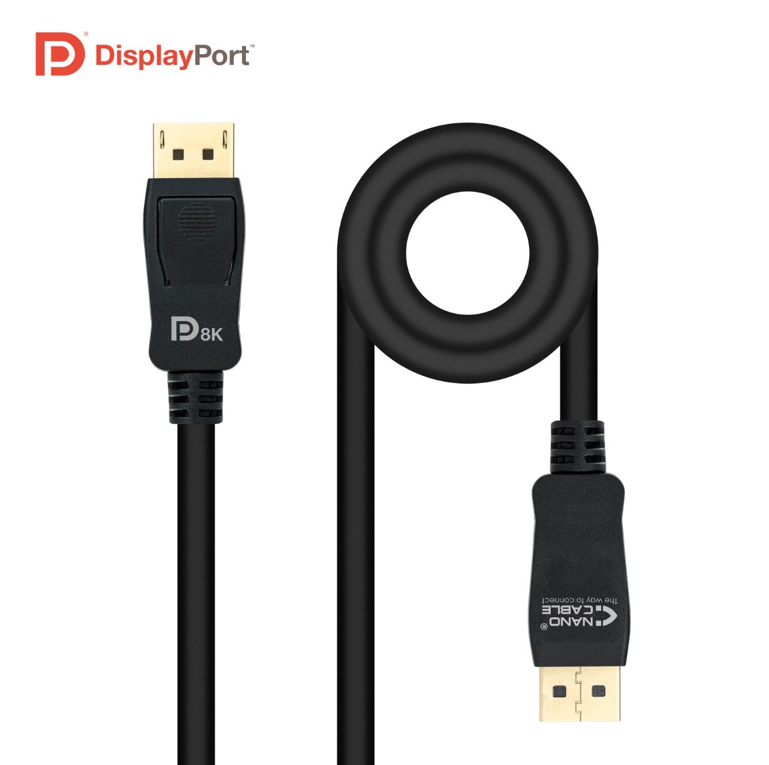 Matériels informatique Câble NANOCABLE DisplayPort 1.4 8K certifié VESA Mâle Mâle 2m infinytech Réunion 01