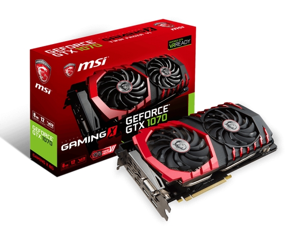 Matériels informatique carte graphique MSI GEFORCE GTX 1070 GAMING X 8 Go infinytech Réunion 1
