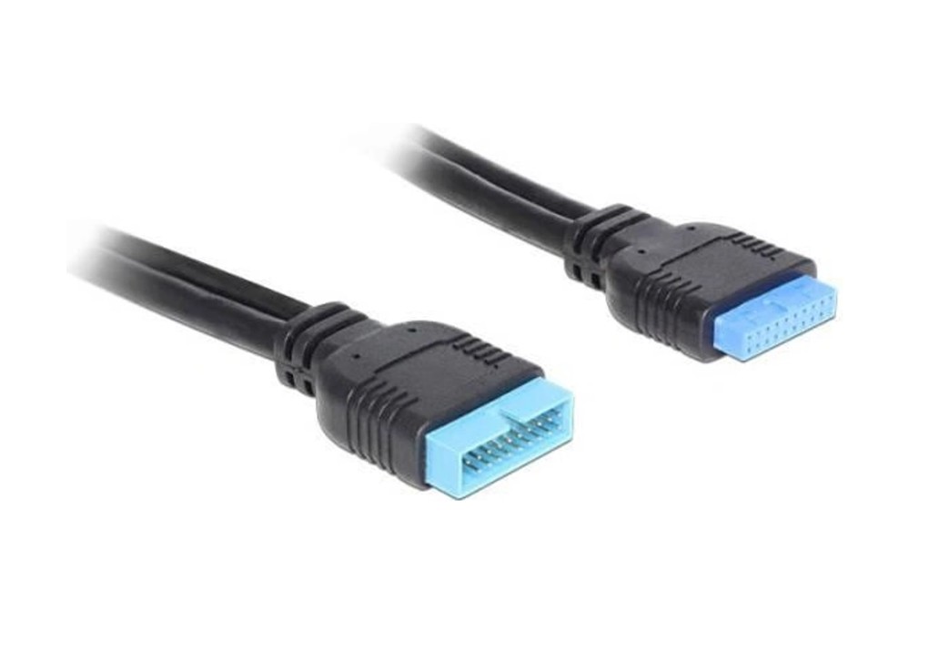 Matériels informatique Rallonge Cable USB 3.0 interne Delock 19 broches 45cm Noir infinytech Réunion 01
