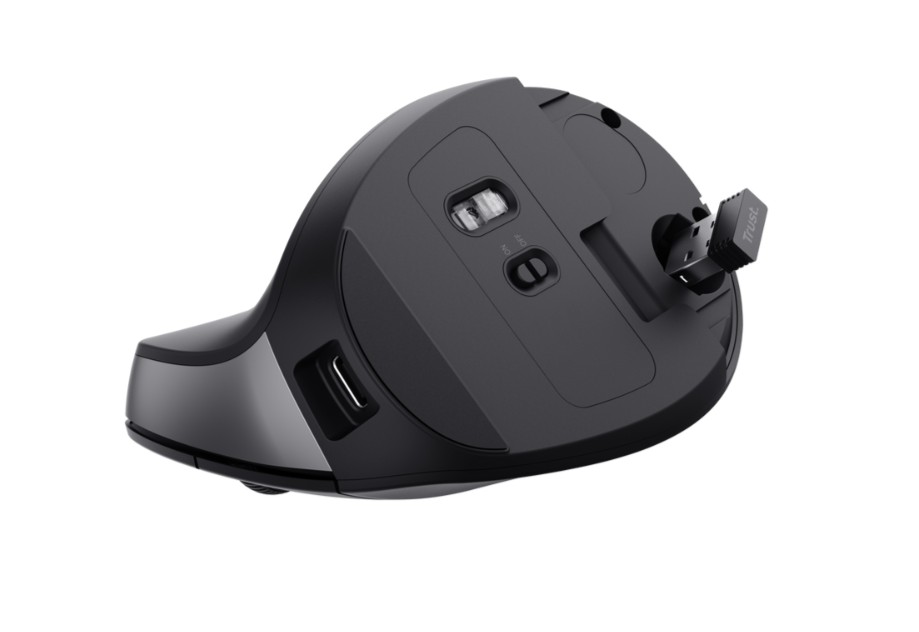 Matériels informatique souris ergonomique TRUST Bayo II Droitier Sans Fil Noire infinytech Réunion 06