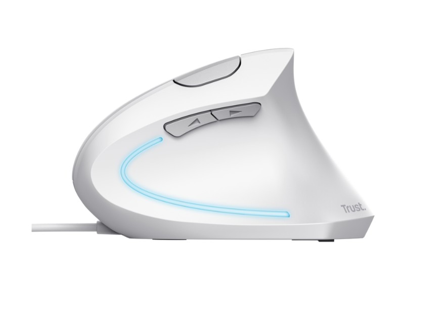 Matériels informatique Souris verticale TRUST Verto Filaire Droitier Blanche infinytech Réunion 03