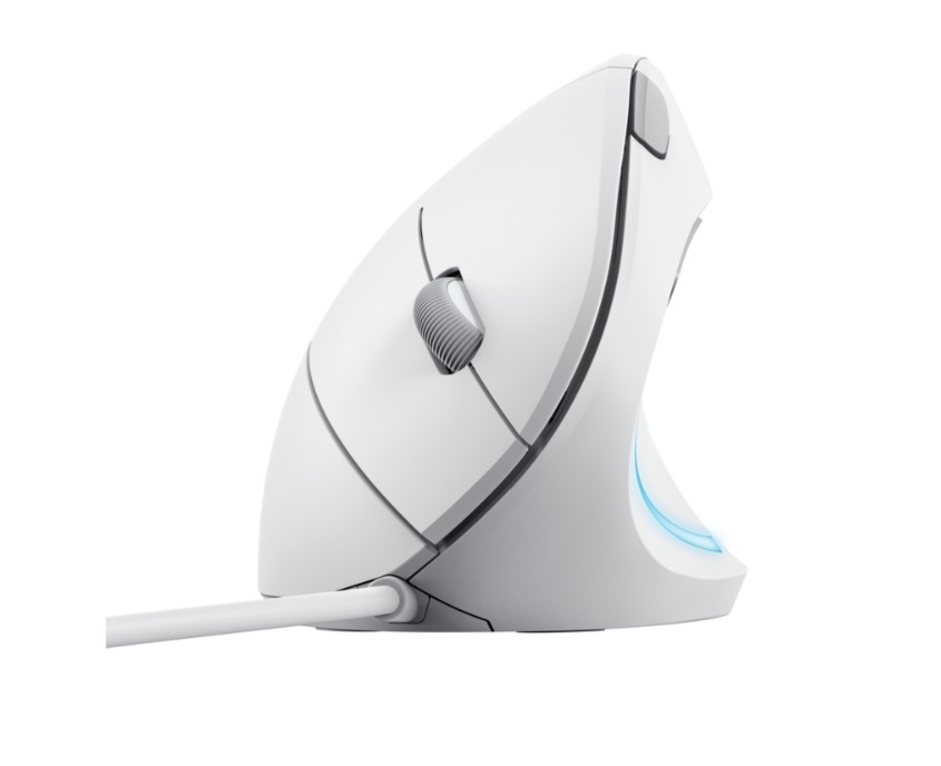 Matériels informatique Souris verticale TRUST Verto Filaire Droitier Blanche infinytech Réunion 02