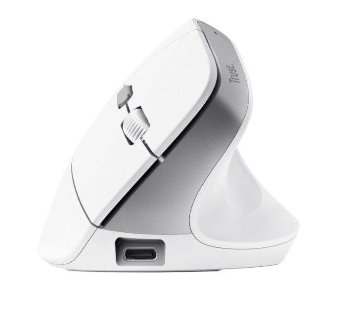 Matériels informatique souris ergonomique TRUST Bayo II Droitier Sans Fil Blanche infinytech Réunion 02