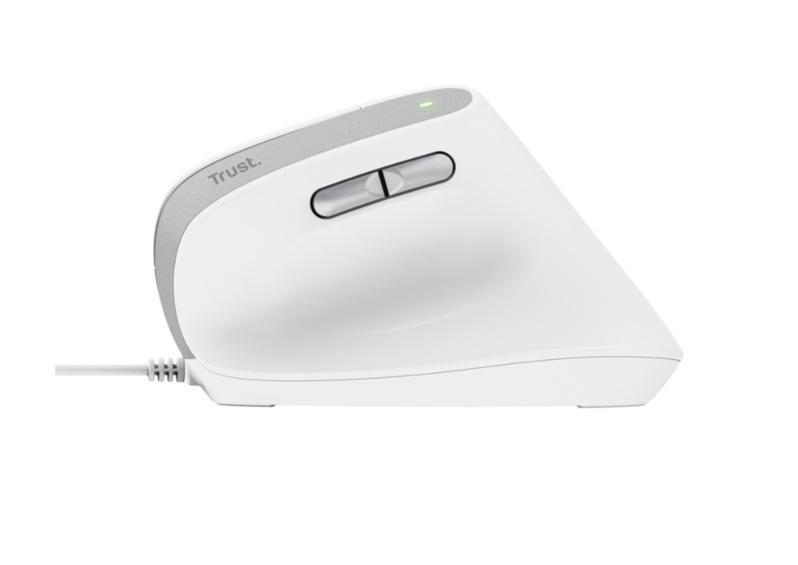 Matériels informatique souris ergonomique TRUST Bayo II Droitier Filaire Blanche infinytech Réunion 03