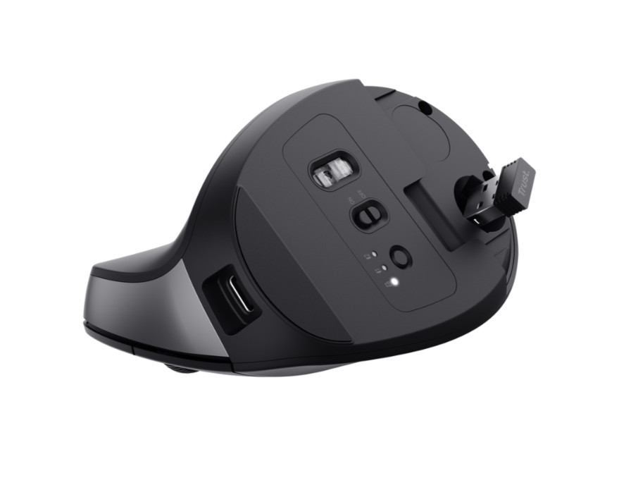 Matériels informatique souris ergonomique TRUST Bayo Plus Droitier Sans Fil Noire infinytech Réunion 06