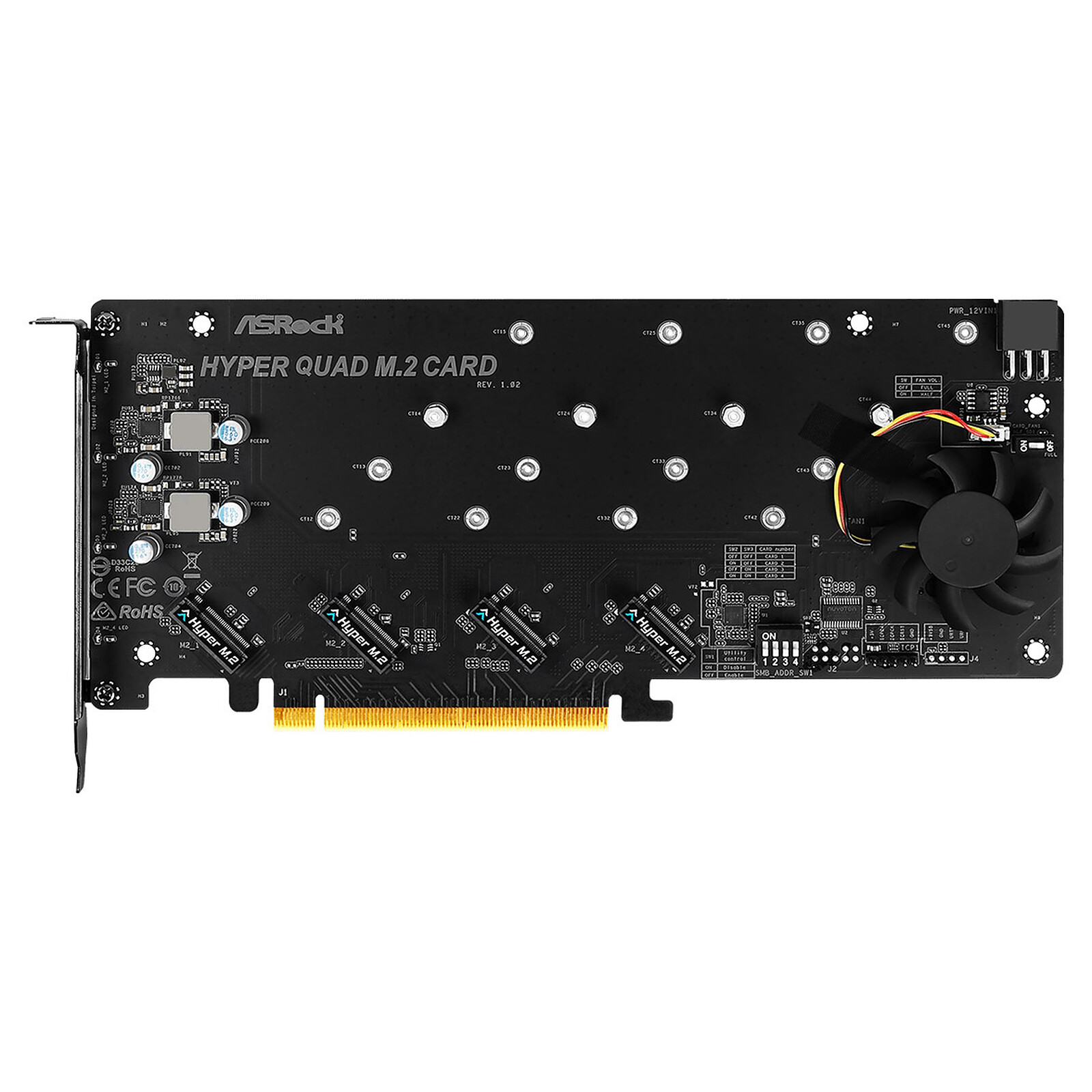 Matériels informatique ASUS ASRock Hyper Quad M.2 Card infinytech Réunion 03