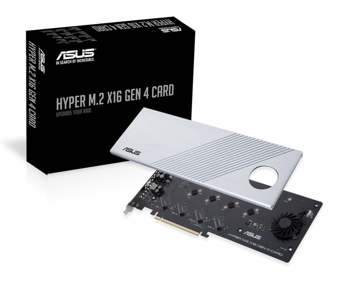Matériels informatique ASUS Hyper M.2 x16 Gen4 pour M.2 NVMe infinytech Réunion 01