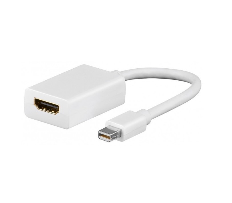 Matériels informatique adaptateur GOOBAY Mini DisplayPort Mâle 1.1 vers HDMI Femelle Blanc infinytech Réunion 01