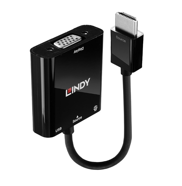 Matériels informatique convertisseur LINDY HDMI Mâle vers VGA Femelle avec Audio infinytech Réunion 01