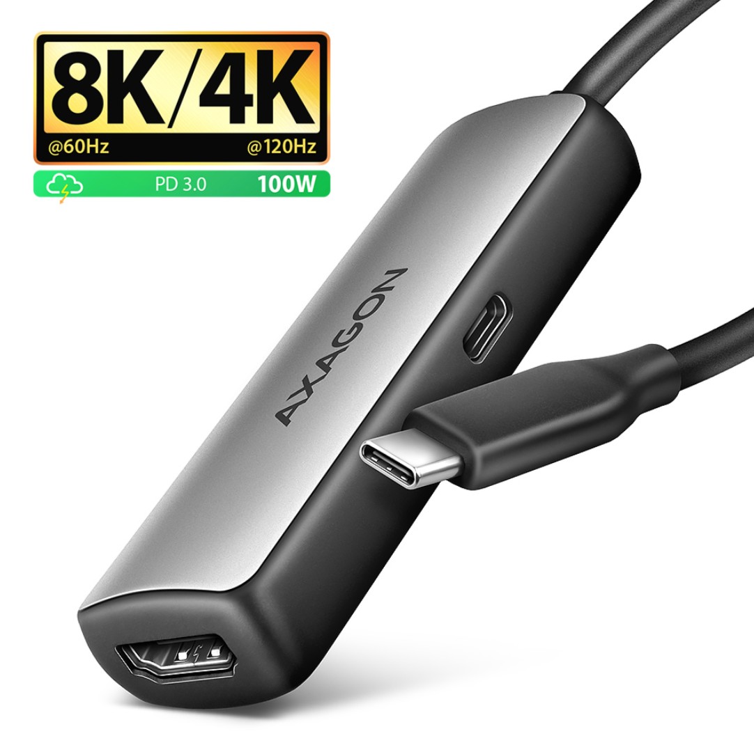 Matériels informatique adaptateur XAXAGON RVC-HI8KPD USB-C vers HDMI 2.1 8K PD 100W infinytech Réunion 01
