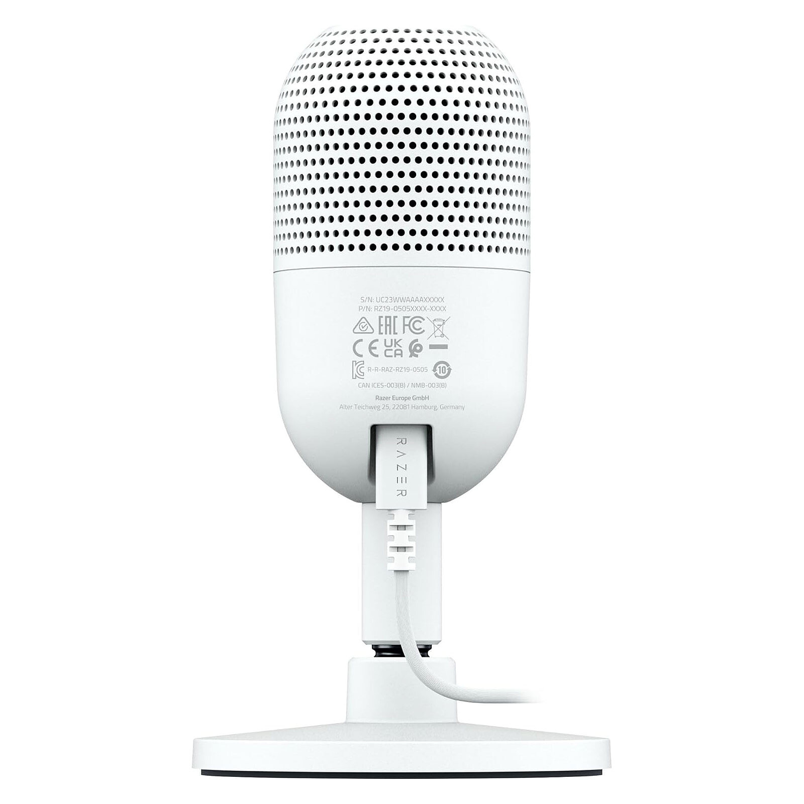 Matériels informatique microphone RAZER Seiren V3 Mini Blanc infinytech Réunion 02
