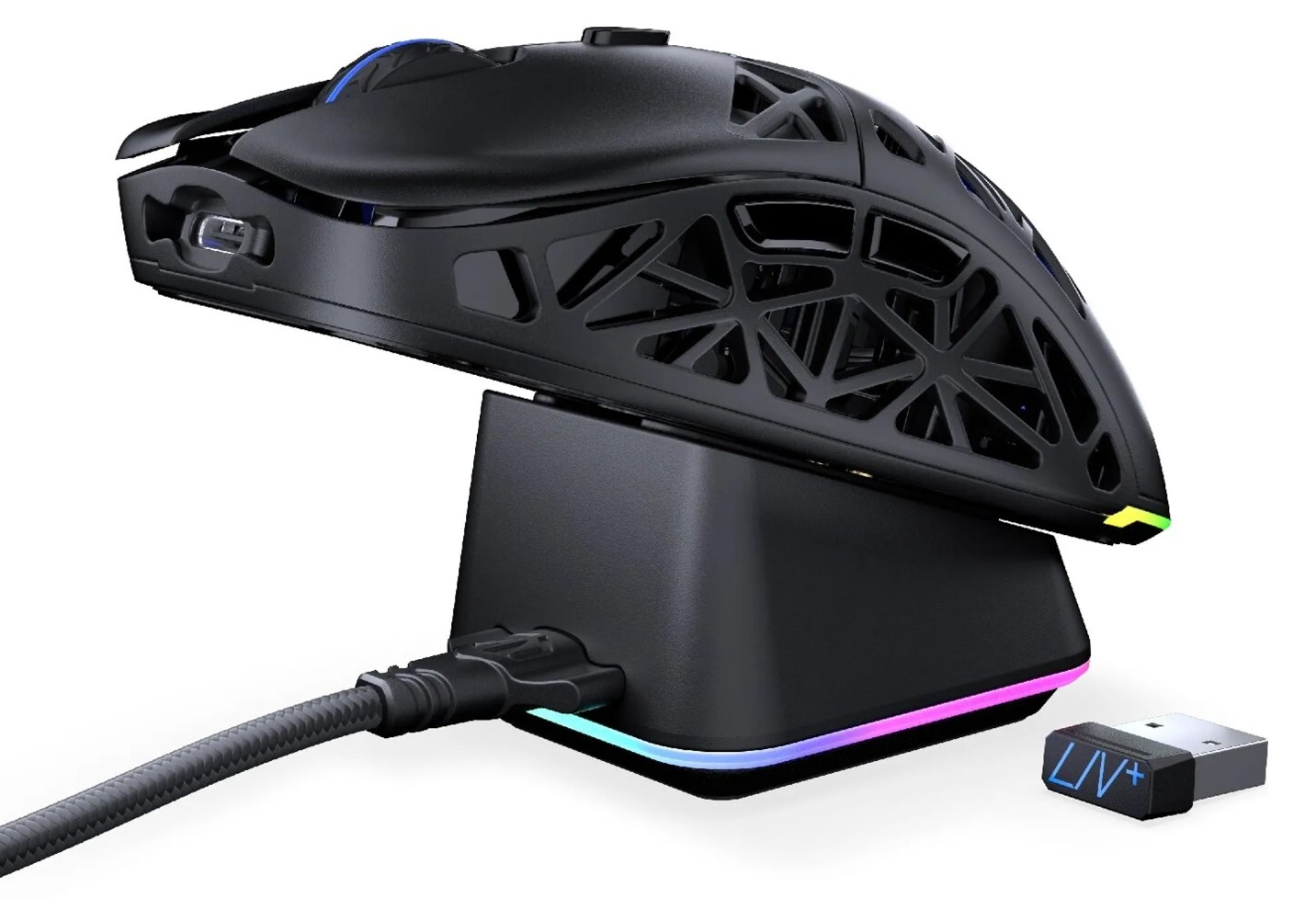 Matériels informatique souris ENDORFY Liv Plus RGB Noire infinytech Réunion 05