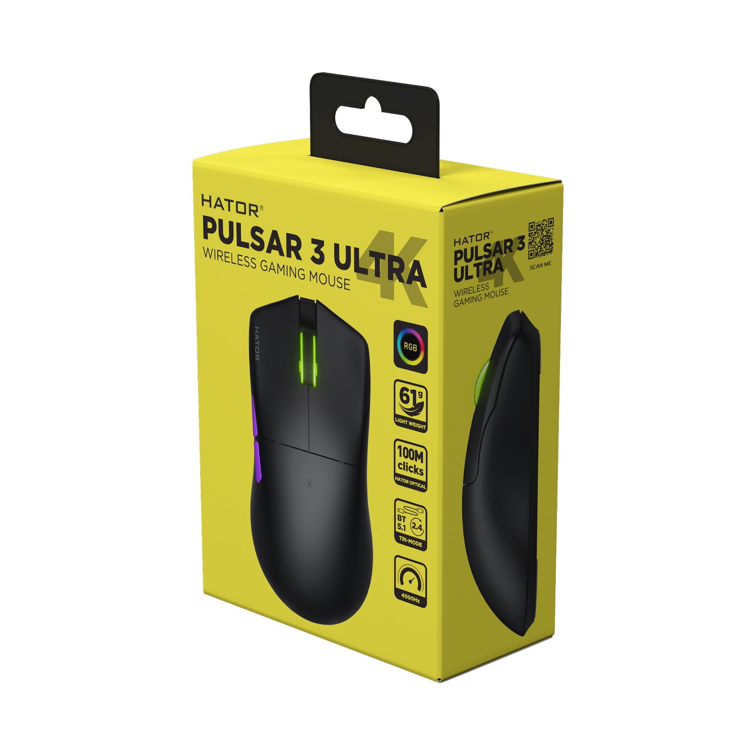 Matériels informatique souris HATOR Pulsar 3 Ultra 4K Wireless Noire infinytech Réunion 06