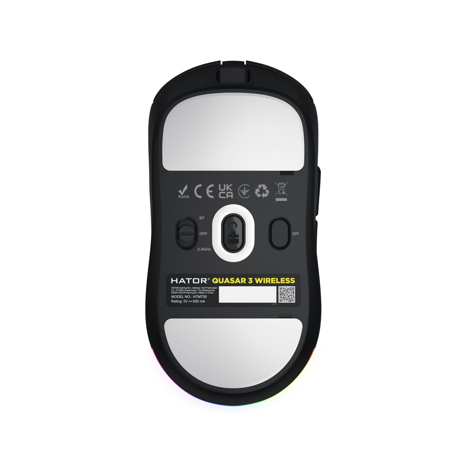 Matériels informatique HATOR Quasar 3 Wireless Noire infinytech Réunion 05
