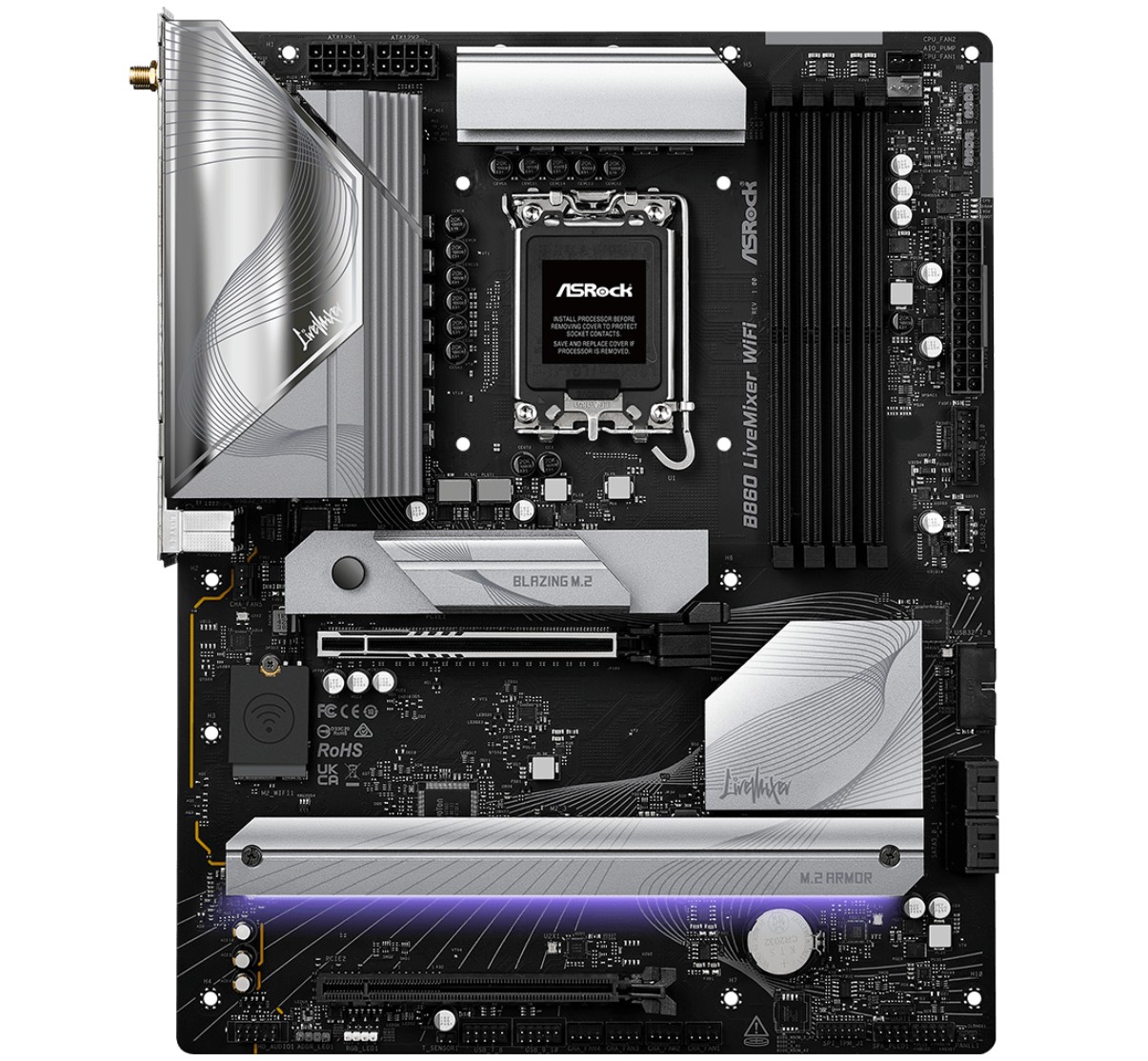 Matériels informatique ASRock B860 LiveMixer WiFi infinytech Réunion 02