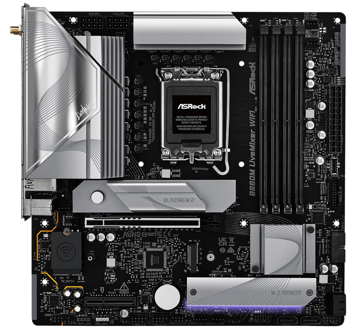 Matériels informatique ASRock B860M LiveMixer WiFi infinytech Réunion 02