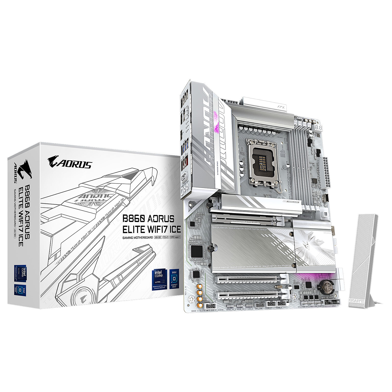 Matériels informatique Gigabyte B860 Aorus Elite WiFi7 Ice infinytech Réunion 01
