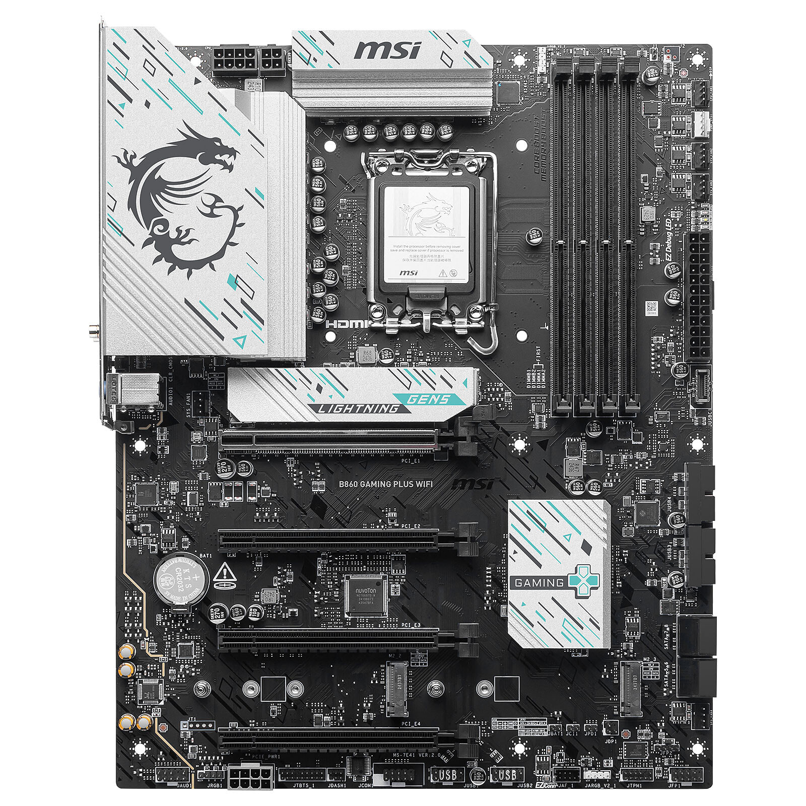 Matériels informatique MSI B860 Gaming Plus WiFi infinytech Réunion 02