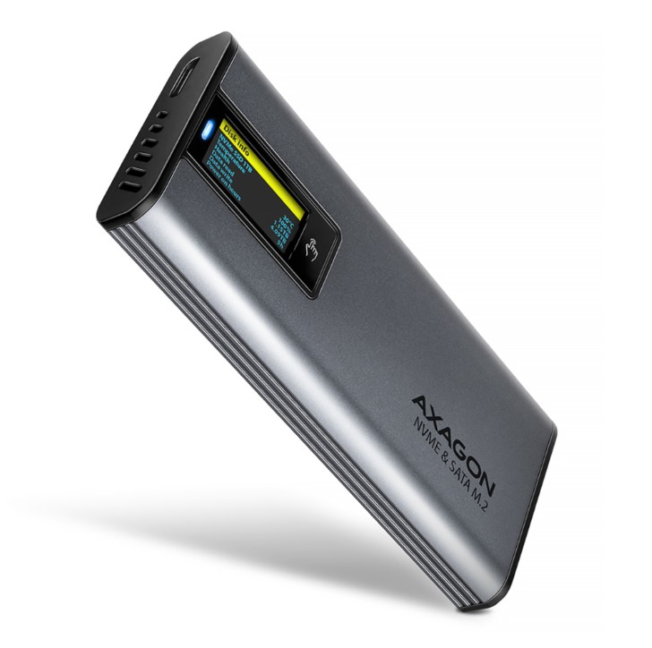 Matériels informatique boitier USB-C AXAGON EEM2-SD2 pour M.2 NVME et SATA infinytech Réunion 01