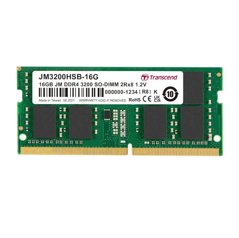 Matériels informatique SODIMM TRANSCEND JetRam 16Go DDR4 3200MHz Vert infinytech Réunion 01