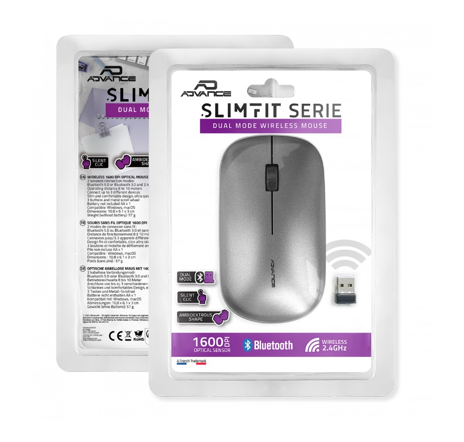 Matériels informatique ADVANCE SLIMFIT S-88W Grise infinytech Réunion 04