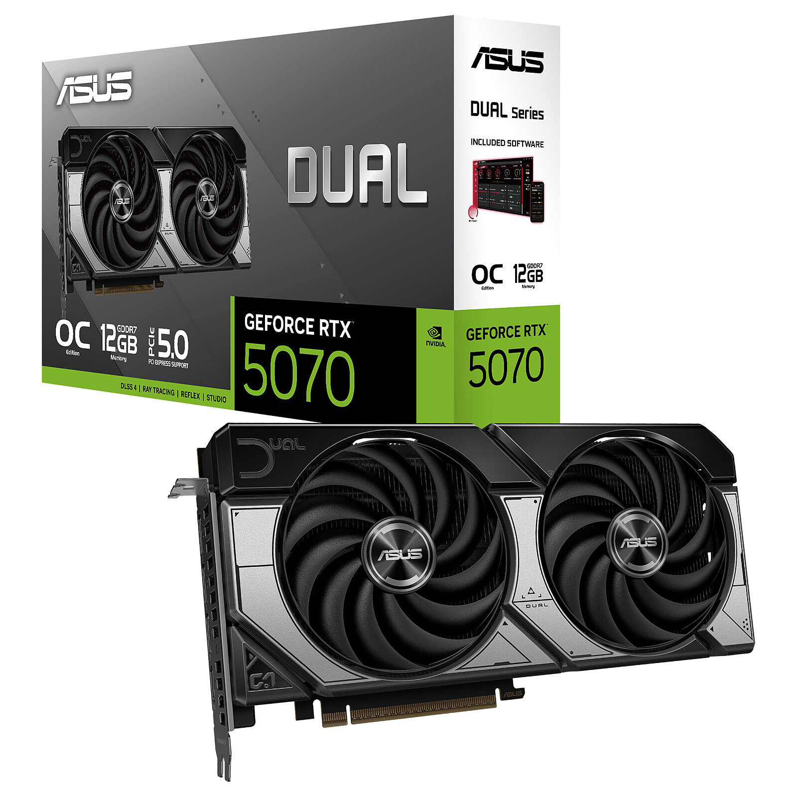 Matériels informatique Asus Dual GeForce RTX 5070 OC 12G infinytech Réunion 01