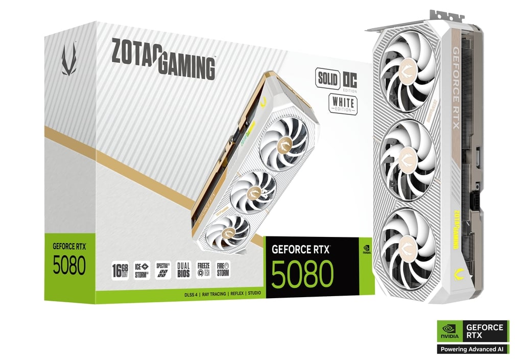Matériels informatique Zotac Gaming GeForce RTX 5080 Solid OC White infinytech Réunion 01
