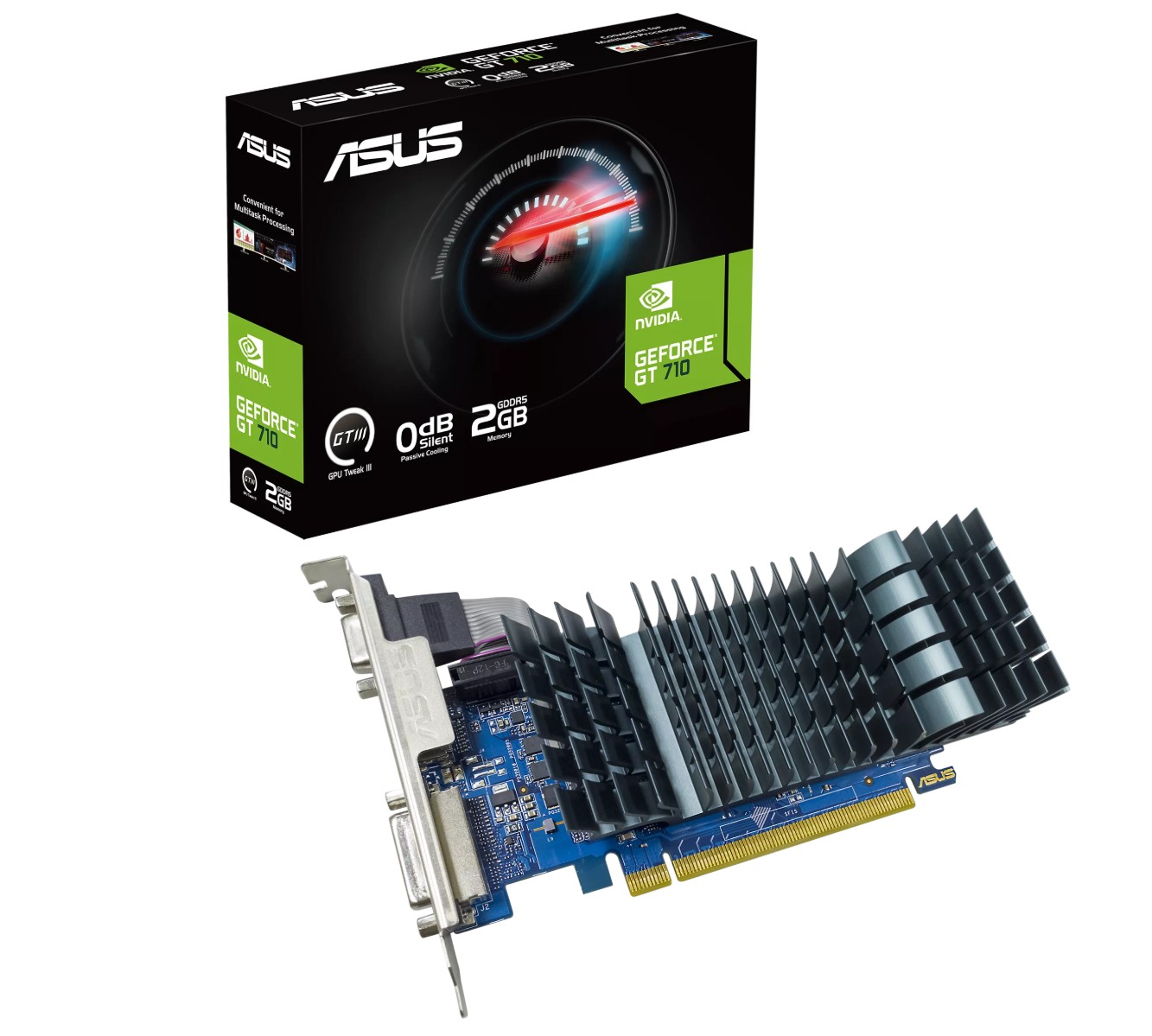 Matériels informatique ASUS GeForce GT 710 2GB GDDR5 EVO low-profile infinytech Réunion 01