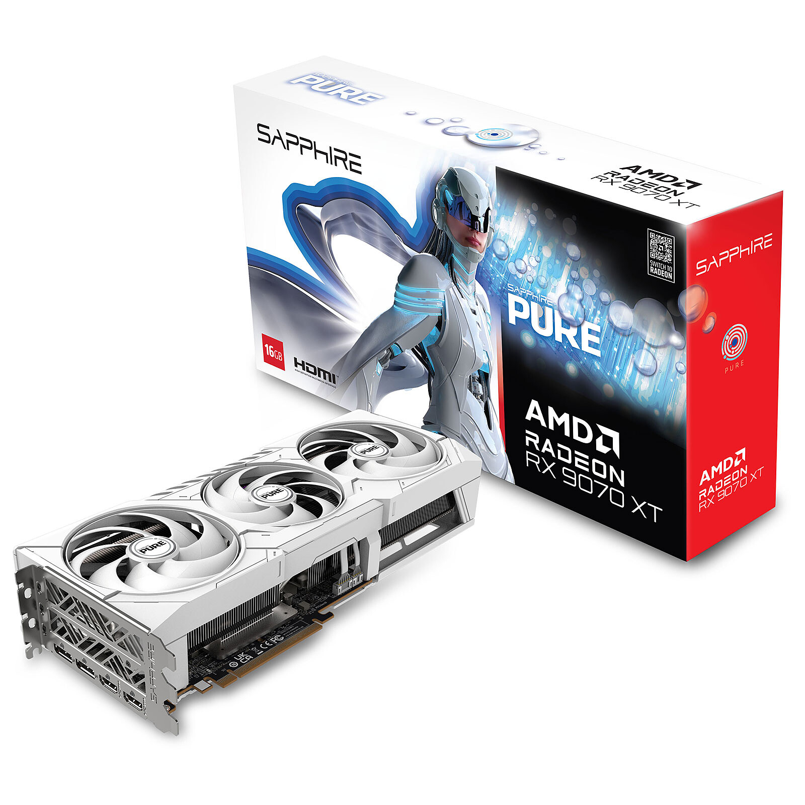 Matériels informatique Sapphire PURE AMD Radeon RX 9070 XT 16GB infinytech Réunion 01