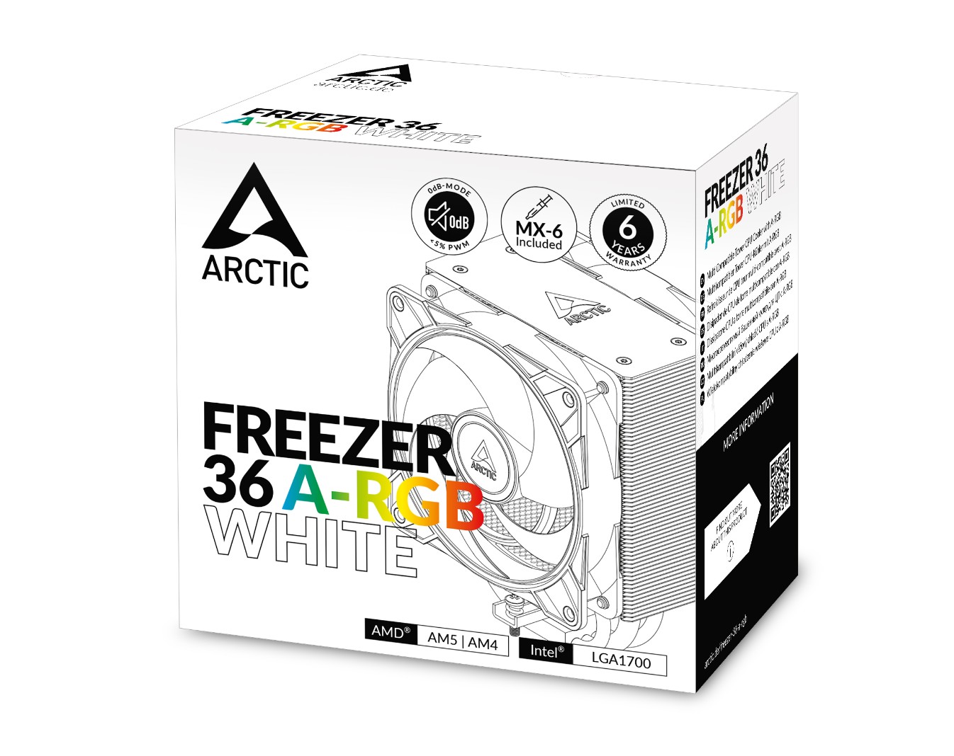 Matériels informatique Arctic Freezer 36 PWM RGB Blanc infinytech Réunion 06