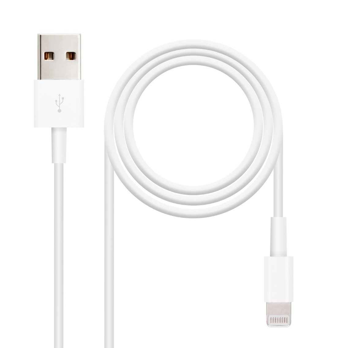 Matériels informatique NANOCABLE 10.10.0402 USB 2.0 Mâle vers Lightning 2m Blanc infinytech Réunion 01