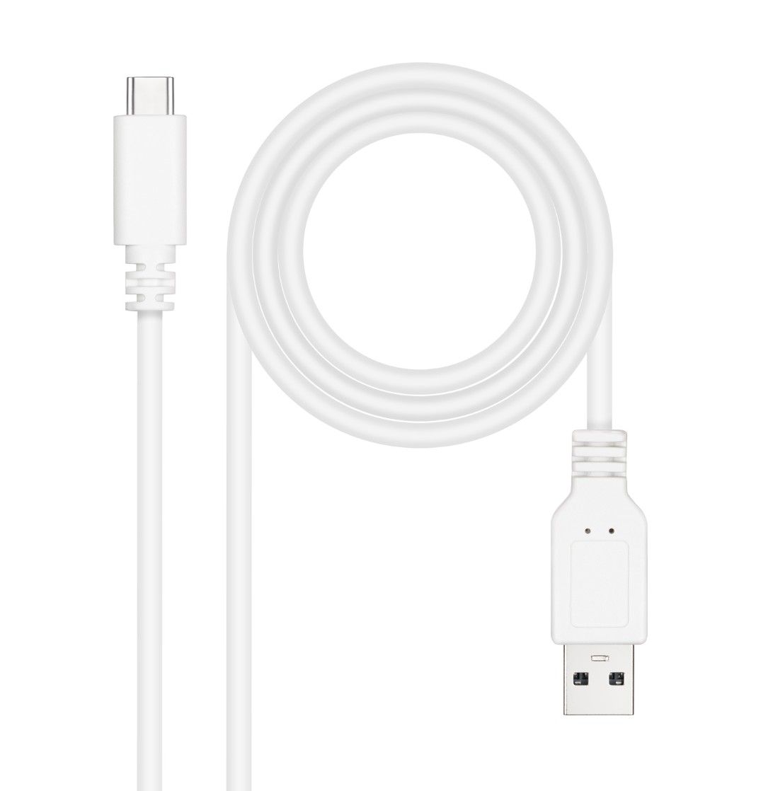 Matériels informatique NANOCABLE 10.01.2102-W USB-A Mâle vers USB-C Mâle 2m Blanc infinytech Réunion 01