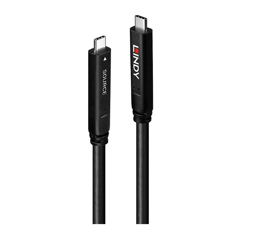 Matériels informatique câble hybride LINDY 43398 Type-C USB 3.2 10Gbits 10m Noir infinytech Réunion 01