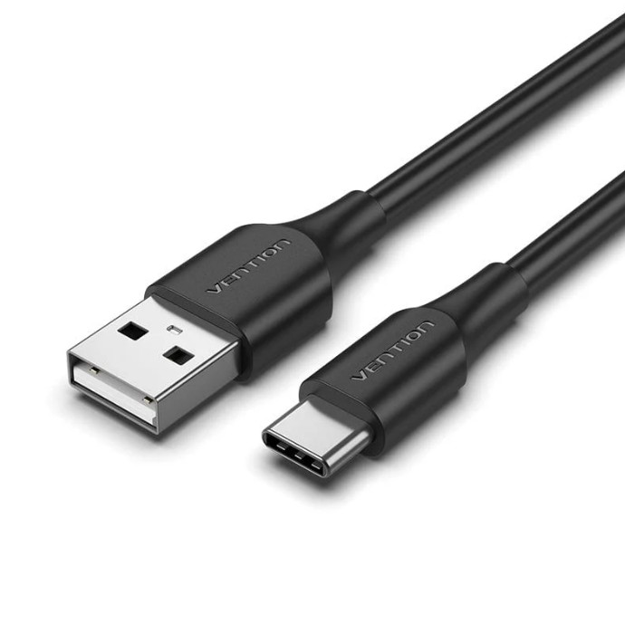 Matériels informatique câble VENTION USB 2.0 Mâle vers USB-C Mâle 3A 2m Noir infinytech Réunion 01
