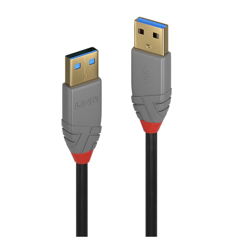 Matériels informatique LINDY 36753 USB 3.2 Type-A vers A 3m Noir infinytech Réunion 01