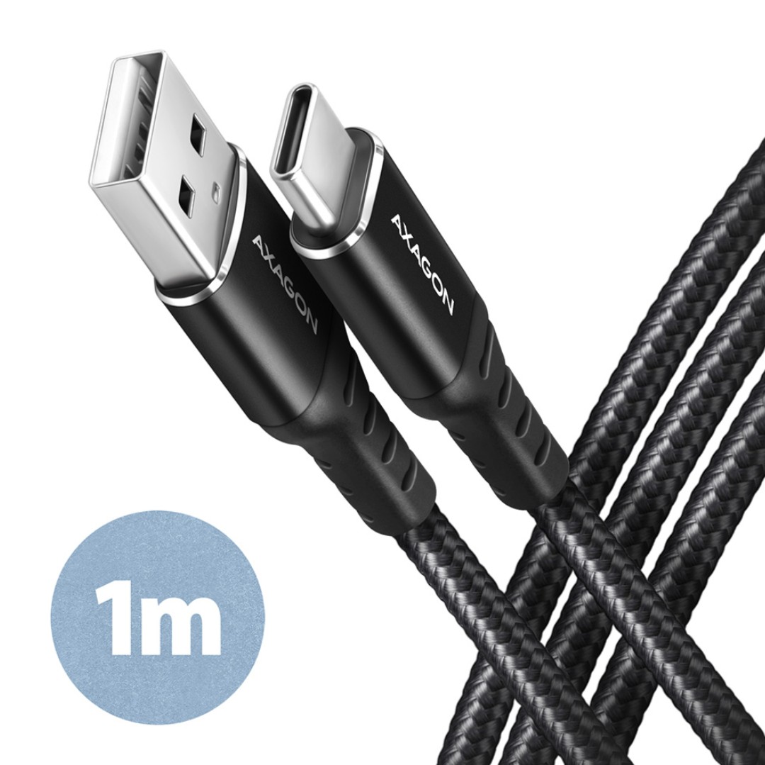 Matériels informatique AXAGON BUCM-AM10AB USB-A vers USB-C 3A 1m Noir infinytech Réunion 01