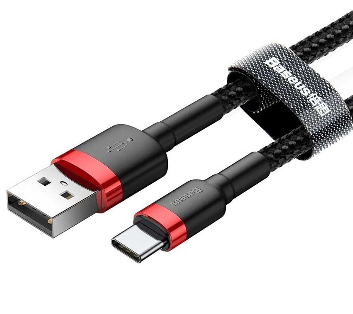 Matériels informatique BASEUS Cafule USB-A vers USB-C 50cm Noir Rouge infinytech Réunion 01