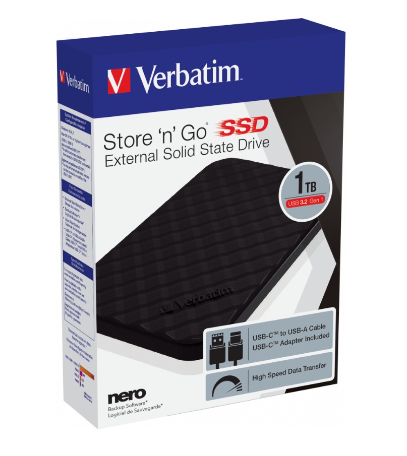 Matériels informatique VERBATIM 53230 Store N Go 1To Noir infinytech Réunion 02