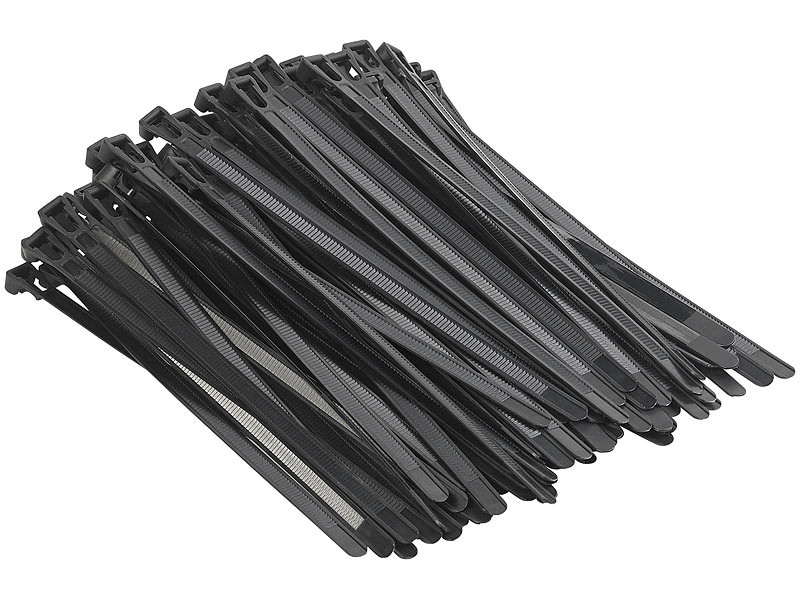 Matériels informatique 100 colliers de serrage 140x4mm Noir infinytech Réunion 01