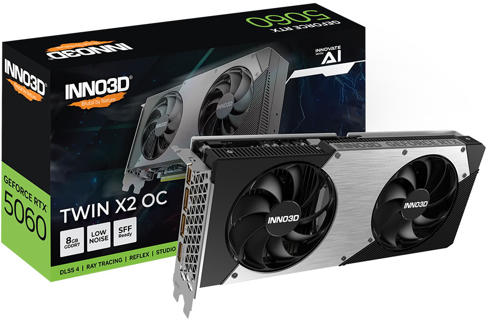 Matériels informatique INNO3D GeForce RTX 5060 Twin X2 OC infinytech Réunion 01