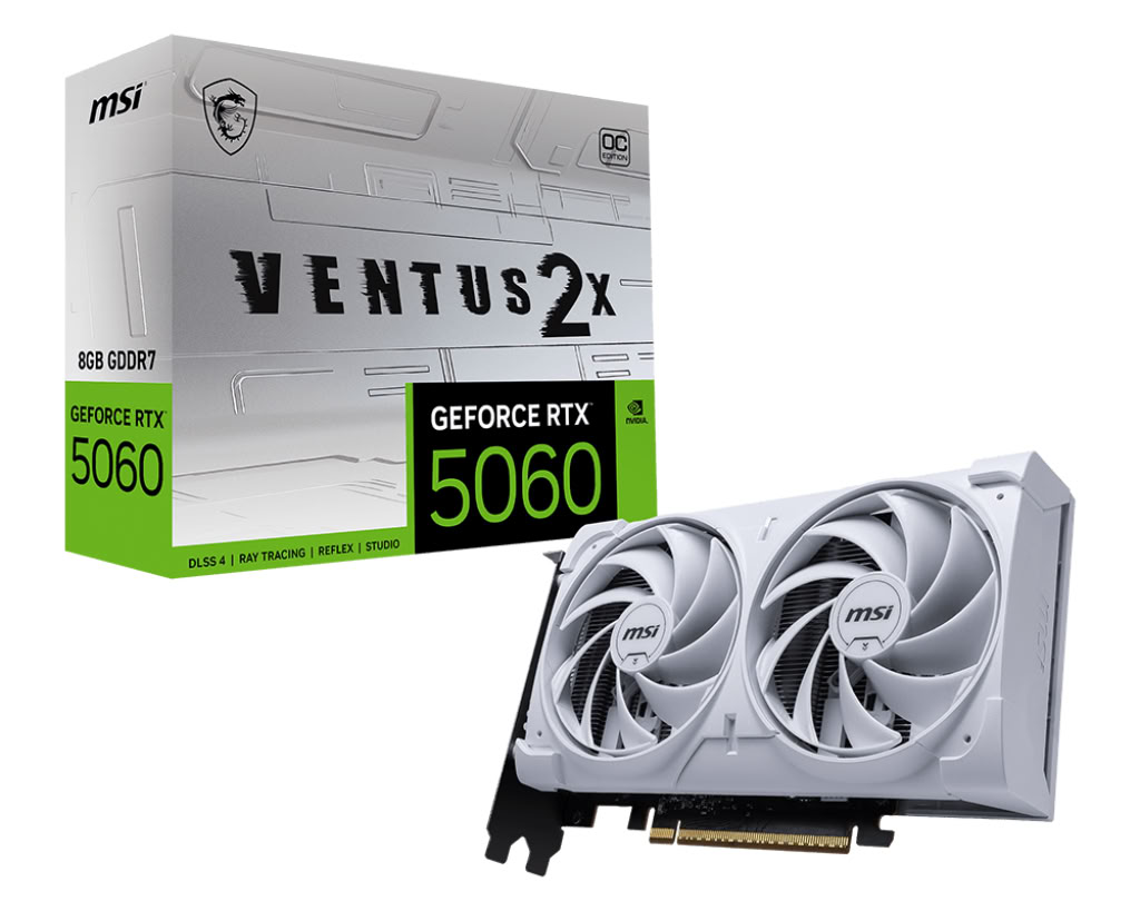 Matériels informatique MSI GeForce RTX 5060 Ventus 2X OC White infinytech Réunion 01