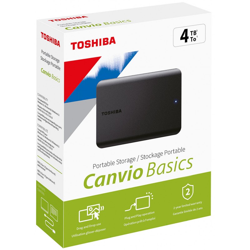 Matériel Informatique Infinytech La Reunion  Disque Dur Externe TOSHIBA Canvio Basics USB3.0  4To