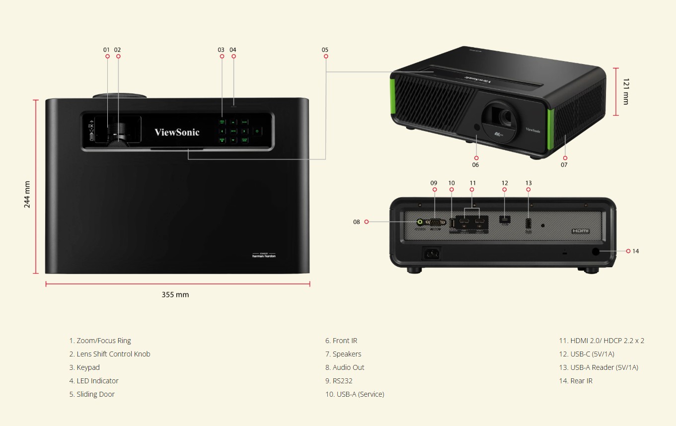 Matériels informatique VIEWSONIC X1-4K infinytech Réunion 06