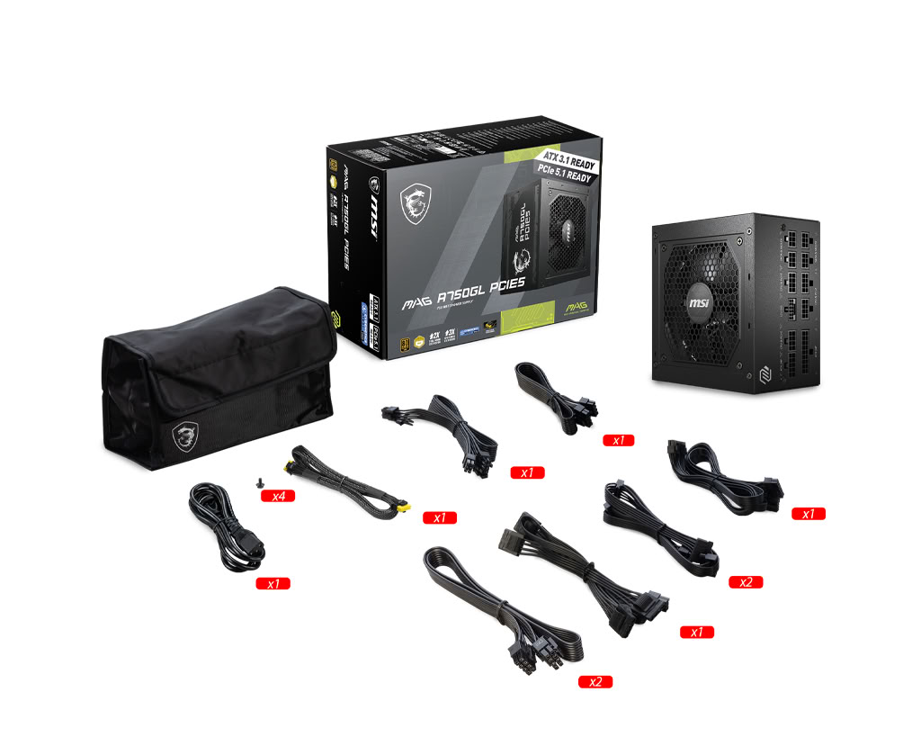 Matériels informatique MSI MAG A750GL PCIe5 infinytech Réunion 08