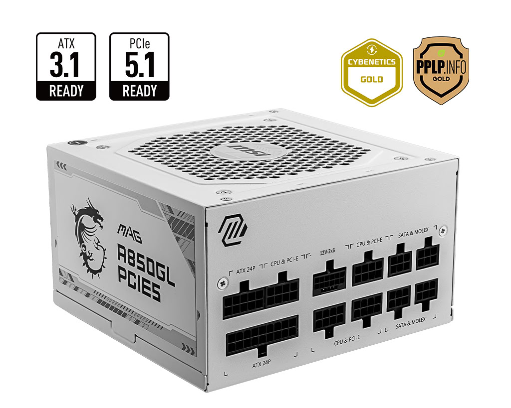 Matériels informatique MSI Mag A850GL PCIe5 White infinytech Réunion 04