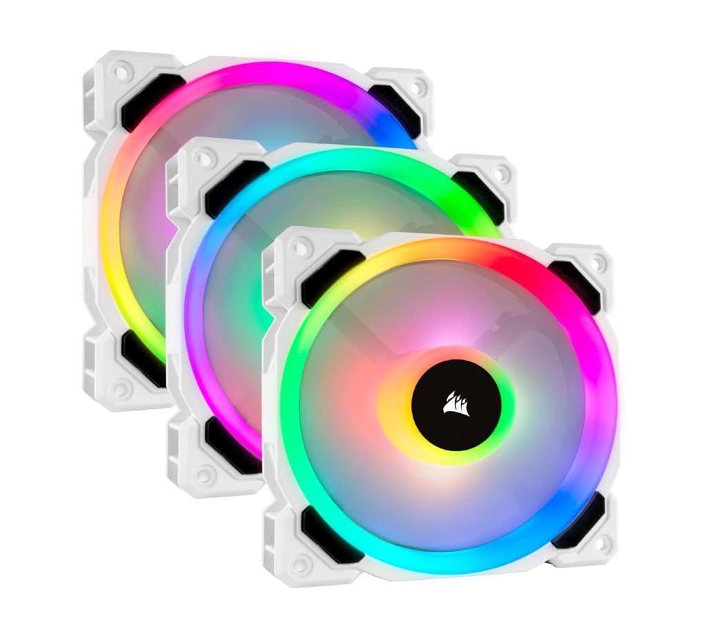Matériels informatique CORSAIR Dual Light Loop LL120 RGB 120mm Blanc lot de 3 infinytech Réunion 01