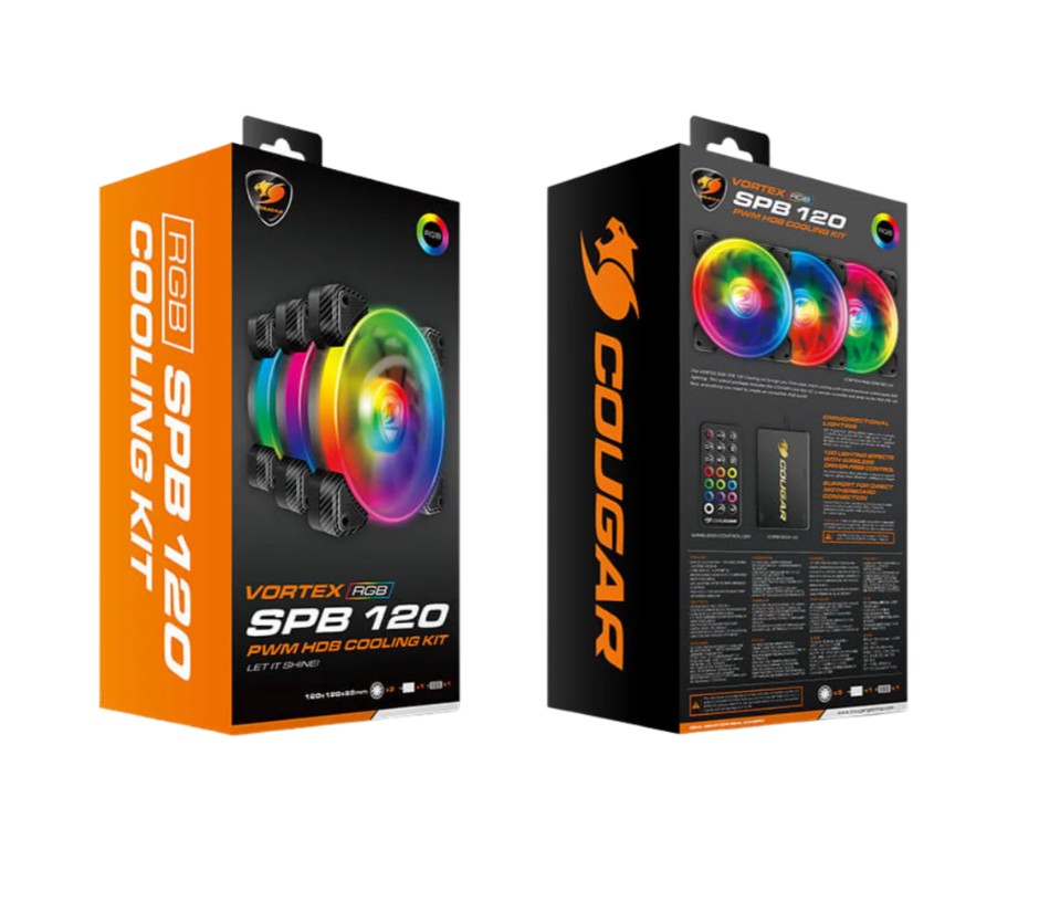 Matériels informatique COUGAR VORTEX RGB SPB 120mm Noir Lot de 3 infinytech Réunion 02